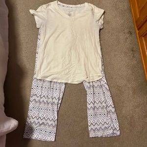 yellow and gray pj set